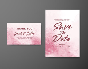 Save the date with watercolor background. Design for your invitation.