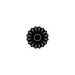 Flower simple icon isolated on white background