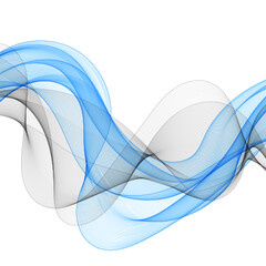 Gray and blue waves.  design element. Template for advertising, presentation. eps 10