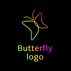 Illustration of butterfly logo design 