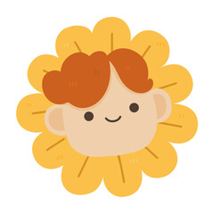 Baby boy kid cute kawaii happy smile sunflower autumn, spring