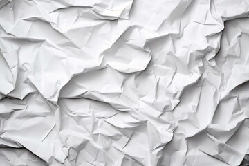 Obraz premium Generative AI : Clean white paper, wrinkled, abstract background.
