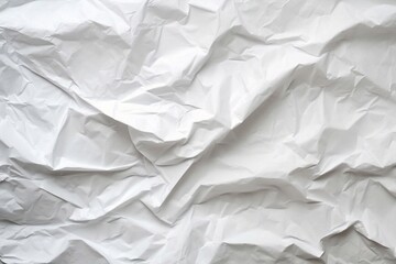 Naklejka premium Generative AI : Recycled crumpled white paper texture or paper background for design with copy space for text or image