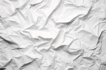 Obraz premium Generative AI : Clean white paper, wrinkled, abstract background.
