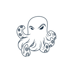 Octopus vector design element for drawing