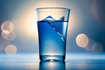 glass of water generating by AI technology