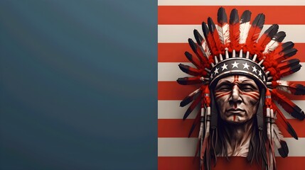 Obraz premium Us indeginous day background . Generatgive ai .