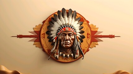 Us indeginous day  background . Generatgive ai .