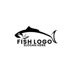 Fish simple Logo icon vector, fish line illustration logo template