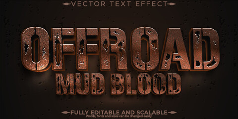 Offroad text effect, editable adventure and 4x4 text style © QuillArtistry