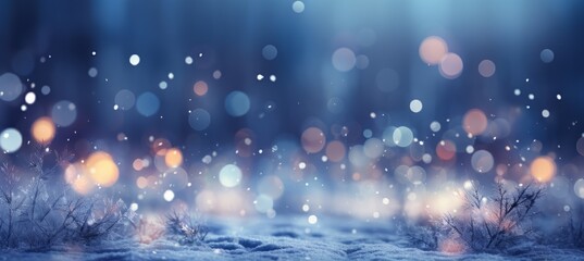 Winter glitter defocused background. Christmas and new year event concept. Generative AI technology.