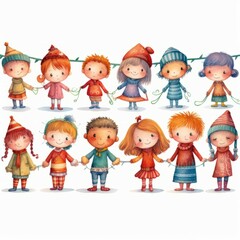 Christmas Themed Character Graphics Element created with Generative AI