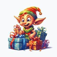 Christmas Themed Character Graphics Element created with Generative AI