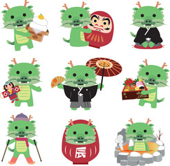 年賀状　2024年　辰年
