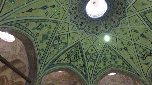 Sultan amir ahmad bathhouse ceiling Kashan Iran