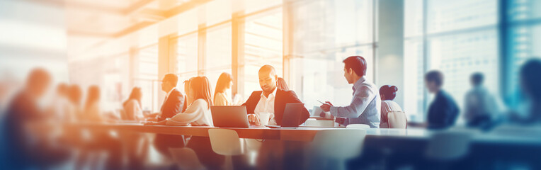 Business people meeting at table - blurred banner / background image.



Generative AI