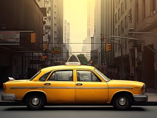 Symbol des Stadtlebens: Das gelbe Taxi auf den Straßen