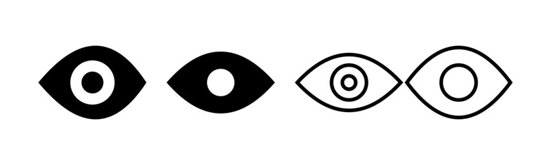 Eye icon set illustration. Eye sign and symbol. Look and Vision icon.