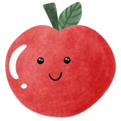 red apple isolated on white