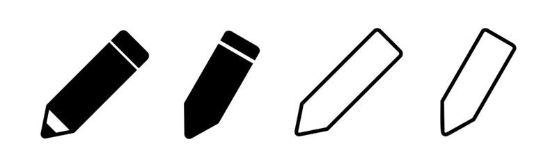 Pencil icon set illustration. pen sign and symbol. edit icon vector