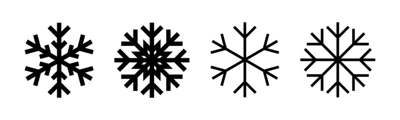 Snow icon set illustration. snowflake sign and symbol