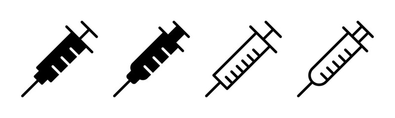 Syringe icon set illustration. injection sign and symbol. vaccine icon