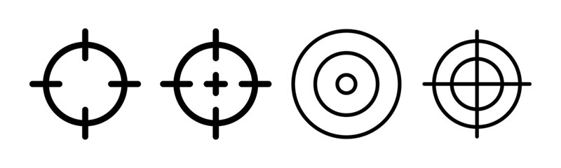 Target icon set illustration. goal icon vector. target marketing sign and symbol