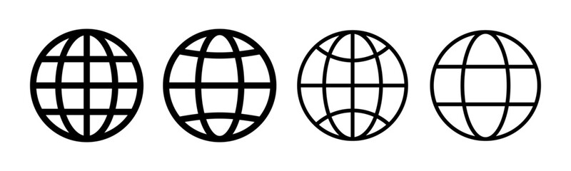 Web icon set illustration. go to web sign and symbol. web click icon. Global search icon