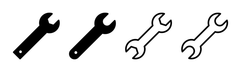 Wrench icon set illustration. repair icon. tools sign and symbol