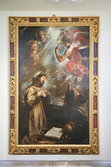 Paint of San Francisco de Asis and the Angel. 1659 by Mateo Cerezo