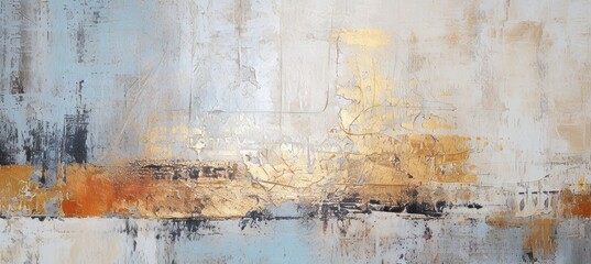 Obraz premium Gold paint peeling on vintage wall texture background. Generative AI technology.
