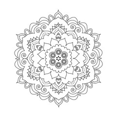Black White Mandala Vector Element Design