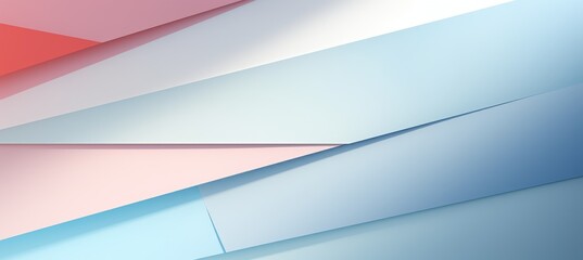 Blue pink geometric paper cut background. Generative AI technology.