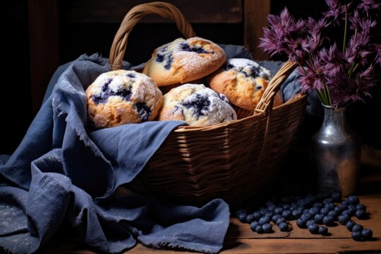 muffin tray filled with unbaked blueberry batter