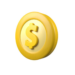 3d Coin dollar icon
