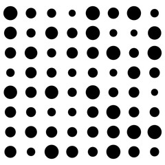 Dots Random Halftone Effect Black Square