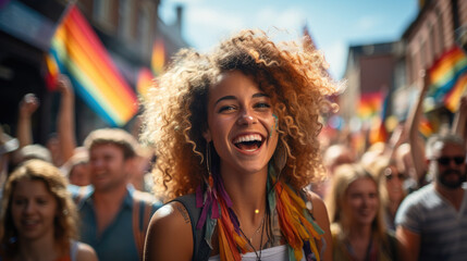 Generative ai illustration of LGBTQ celebration day concept