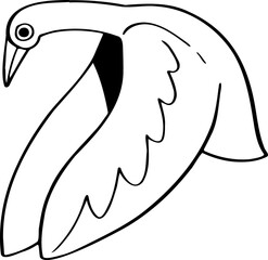 Obraz premium hand drawn bird illustration.