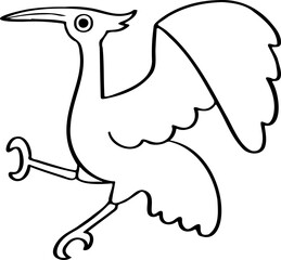 hand drawn bird illustration.