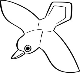 hand drawn bird illustration.