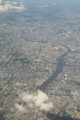 aerial photography of the mega city Bangkok