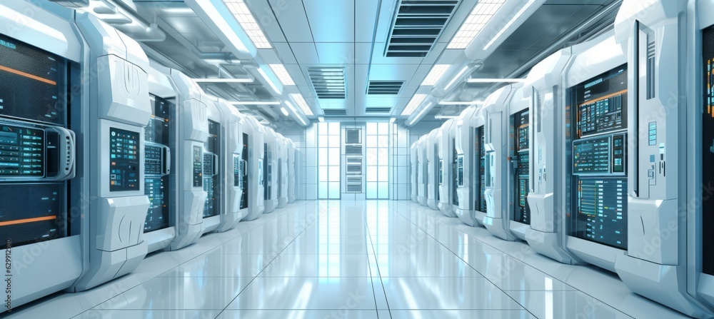 Poster Server data technology. Generative AI technology.