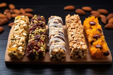 granola bars with different flavor combinations