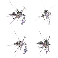 Cutting edge portrait with liquid chrome brilliance Ideal for creative projects