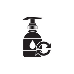 soap bottle logo vector simple icon illustration design