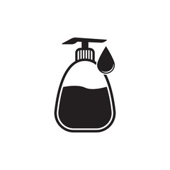 soap bottle logo vector simple icon illustration design