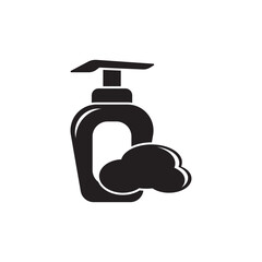 soap bottle logo vector simple icon illustration design