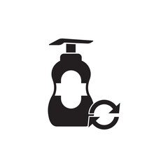 soap bottle logo vector simple icon illustration design