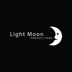 Light moon logo design illustration