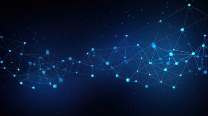 Fototapeta premium Background with lines and glowing intersection points. Template for science and technology presentation.